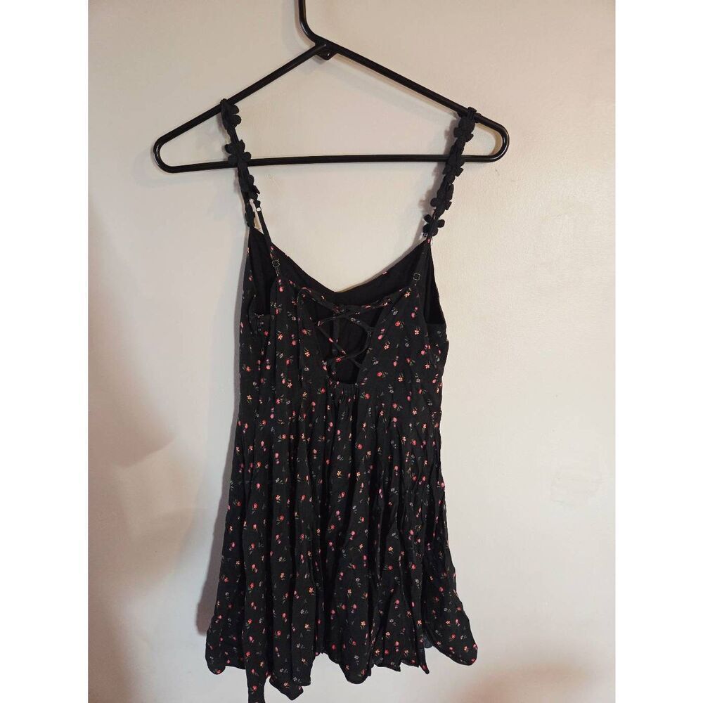 Ditsy Floral Black Mini Dress - Picture 2 of 5